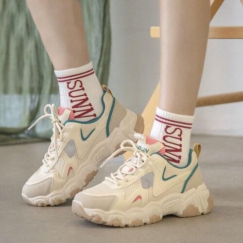 2020 spring autumn flat platform sneakers shoes woman sneakers casual patchwork wedge ladies mujer shoes