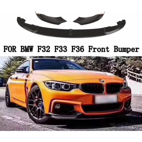 4pcs Front Bumper Lip Deflector Lips Splitter Diffuser Body Kit Spoiler For BMW 4 Series F32 F33 F36 M-SPORT M-TECH 2014-2020