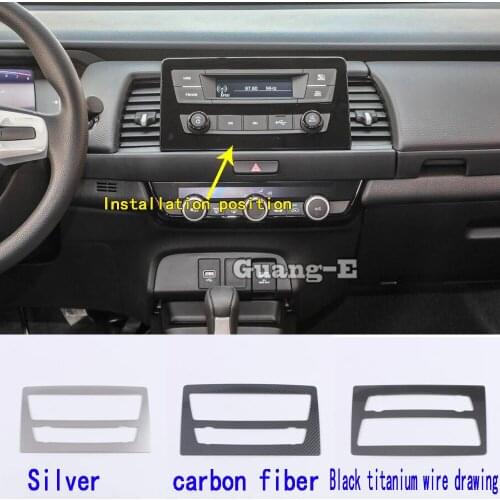 Car Garnish Navigation Map GPS Trim Dashboard Meter Instrument Panel Gauge Frame Stick For Honda Fit Jazz 2020 2021