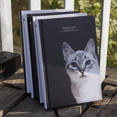 1pcs Cute Cat Hardcover Notebook Horizontal Line Personal Diary Agenda Notebooks School Prize