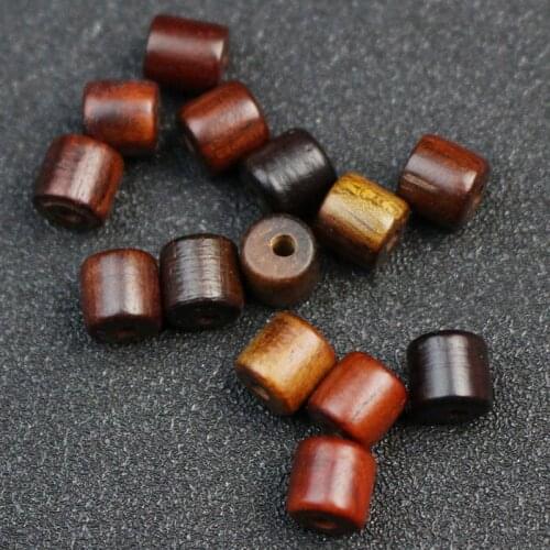 DIY 6-12mm Loose Wood Beads Natural Buddhist Wood Rosewood Prayer Mala Cylinder Barrel Spacer Beads For Jewelry Making Hot Sell
