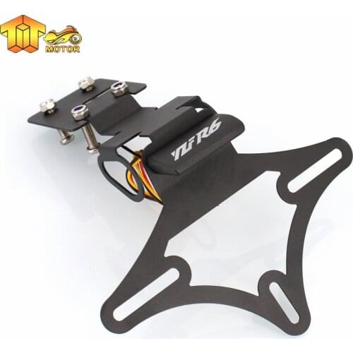 Motorcycle License Plate Holder License Bracket Tail Tidy for Yamaha R6 YZF-R6 2017 2018 2019 Black