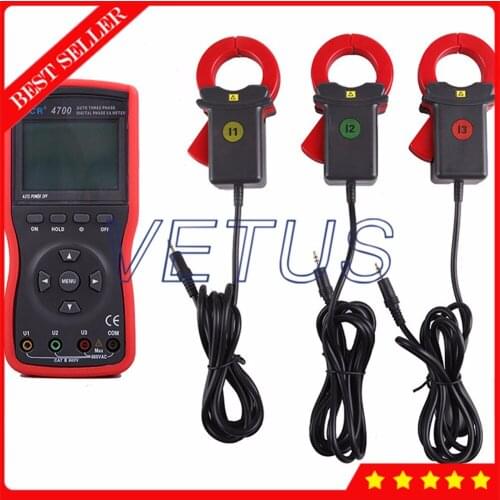 ETCR4700 Three phase digital voltampere Sequence meter with Circular current clamp 0~400A 0~600V AC voltage current tester