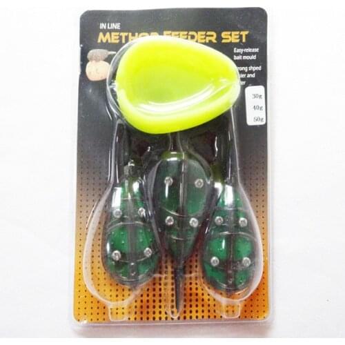 FACAILU fishing method feeder set 30g 40g 50g fishing bait cage fishing bait method feeder fishing