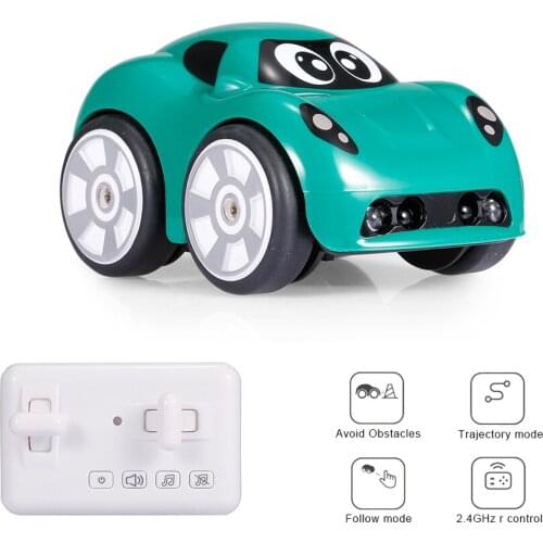 GoolRC RC Car for Kids Mini Car Object Avoidance Follow Mode Track Drive Sound Effects 360 Degree Rotation 2.4G RC Car Gift Toys
