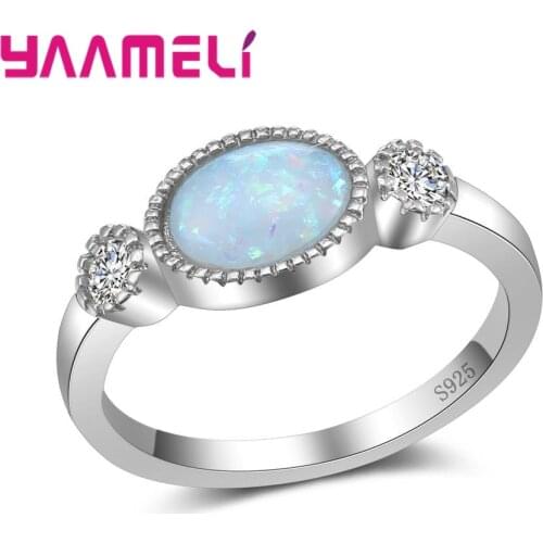 Top Quality 925 Sterling Silver Accessories With Romantic Blue Stone Best Love Gift For Girl Party/Mrtting Jewelry Ring