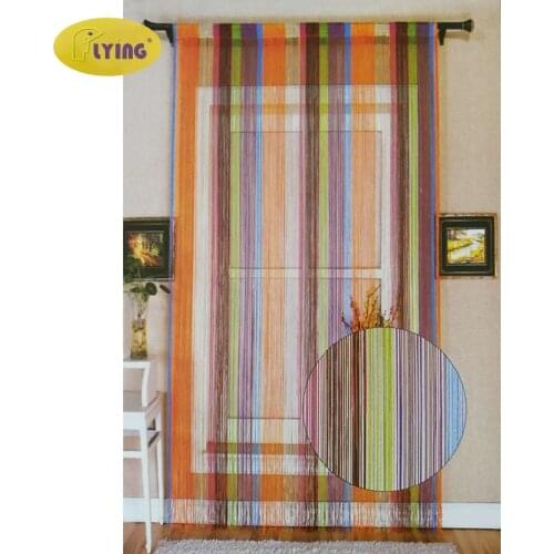 Flying Multi-colored Curtain Window Door Divider Tassel String Curtains Valance Room Fly Screen Curtain Blind Strip Fringe Line