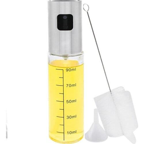 Refillable Kitchen Spray Oil Bottle Mist Olive Oil Vinegar Dispenser Container Set For Cooking Barbecue Tools