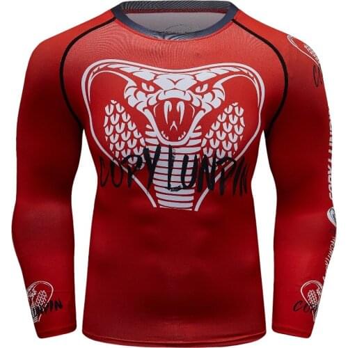 Cobra 3D Printed T shirts Men Long Sleeve Compression Shirts 2018 Summer NEW Crossfit Tops Male Cosplay Fitness camiseta Tees