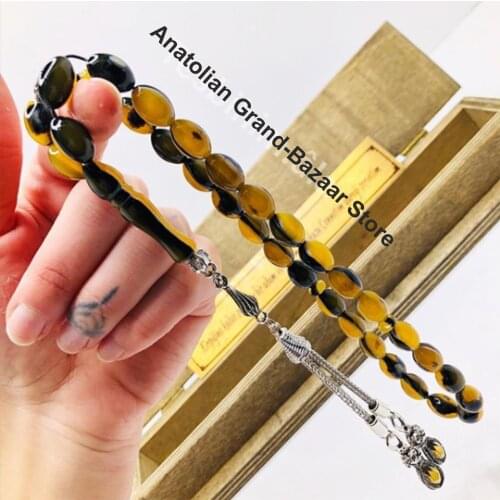 Islam Muslim rosary beads rosary bracelets for men and 33 amber rosary prayer accessories for men handmade stone turkey model 8