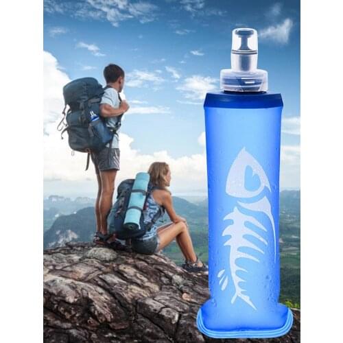 Soft Water Bottle BPA Free Collapsible Flask TPU Hydration Pack Outdoor Travel Portable Leakproof Drinkware