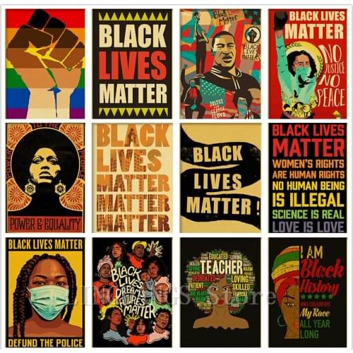 5D DIY Full Drill Diamond Painting Vintage Black Lives Matter Feminist Art Diamond Mosaic Embroidery Cross Stitch Set Home Decor