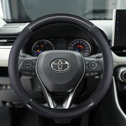 Genuine leather Car Steering Wheel Cover for Toyota Corolla Fortuner Sequoia Auris Avensis YARIS Vios Celica 86 Auto Accessories