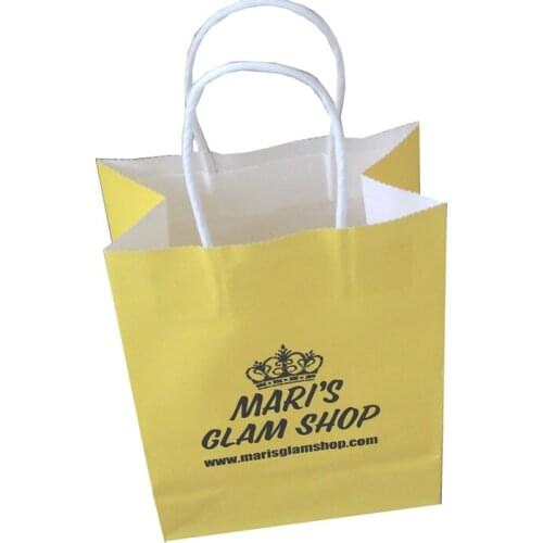 500/1lot/custom printed logo gift kraft paper bag/Recyclable brown kraft paper bag/white kraft paper bag/many color choice