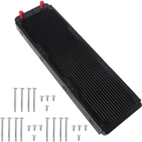HXBE 360mm 18 Tube Computer Water Cooling Radiator G1/4 Female Thread Heat Dissipation for Computer PC CPU Water Cool System