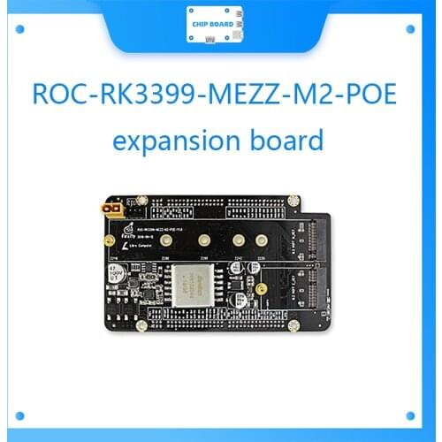 ROC - RK3399 - MEZZ - M2 - POE expansion board
