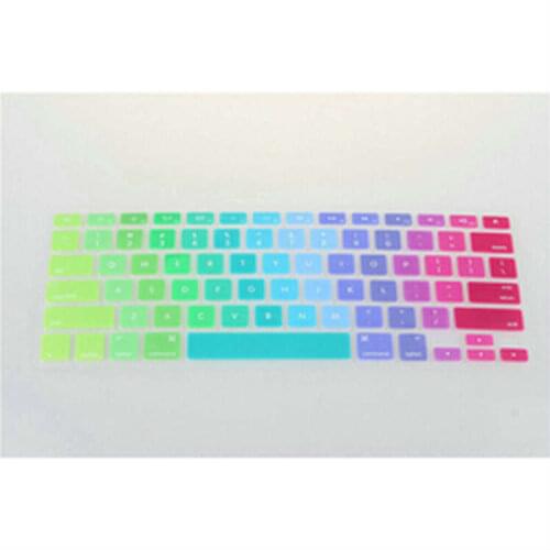 Dazzle Color rainbow Silicone Laptop keyboard Skin Protector Cover film Guard 100pcs for Apple Macbook Pro Air Retina 13 15 17