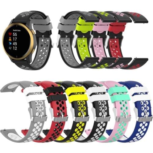 18mm 20mm 22mm Silicone Band For Garmin Venu GarminActive S GarminMove 3 3S Luxe Style Watch Wrist Strap Replacement Watchband