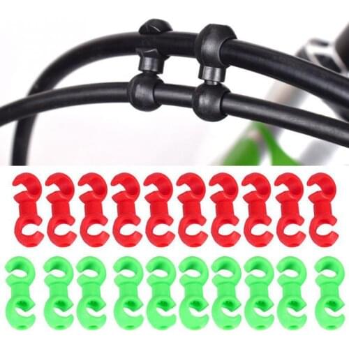 20/10pcs Bicycle MTB Brake Cable S Style Clips Buckle Hose Guide Bike Cross Line Clip