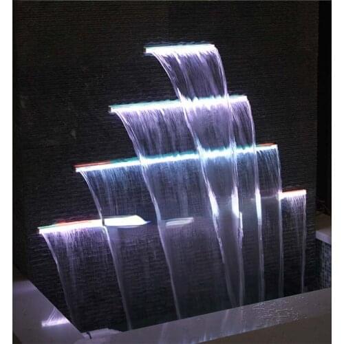 Swimming pool interior decoration waterfall,Acrylic fountain waterfall,Spillway Wall waterfall Garden pool landscape waterfall