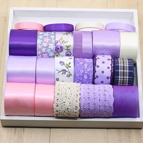 High Quality 22Design Mix Ribbon Set For Diy Handmade Gift Craft Packing Hair Accessories Materials Wedding Ribbon