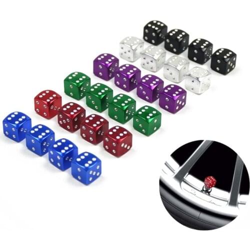 6 Colors High Quality Creative Colorful Car Tires Aluminum Alloy Color Valve Cap Scorpion Dice Sieve Dust Cap For American Valve