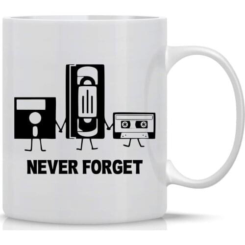 Funny Coffee Mug 11OZ Never Forget Funny Retro Music Novelty Perfect Gift