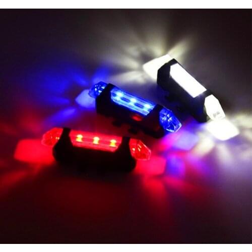 Waterproof 5 LED MTB Bike Bicycle Rear Tail Light RED Lamp 4 Mode USB Recharge Bicycle Lights Bicycle Accessories