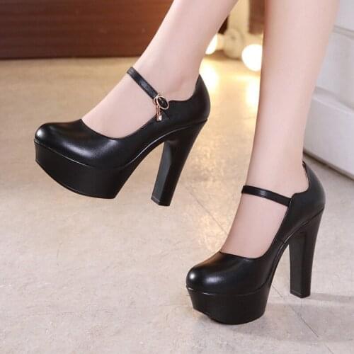 Thick with 13cm super high hate high shoes single female round head waterproof platform thick base cheongsam show model