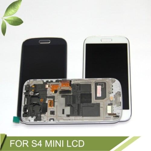 For Samsung Galaxy SIV S4 Mini I9190 i9192 i9195 LCD Super AMOLED LCDs Replacement Display Screen Touch Digitizer With Frame