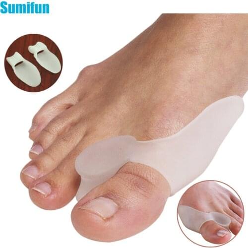 1Pair Silicone Gel Bunion Big Toe Separator Spreader Eases Foot Pain Foot Hallux Valgus Correction Guard Cushion Concealer Thumb