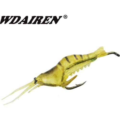 10Pcs jig hook spinner soft bait 4cm 1.3g worm lures artificial silicone shrimp bait gear bionic Lure fishing tackle accessories