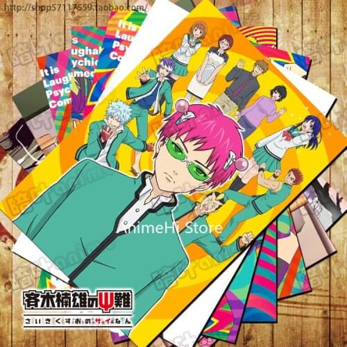 10 pcs/set Anime The Disastrous Life of Saiki K. posters Saiki Kusuo no sai-nan wall pictures for Colletion A3 42x29CM Stickers