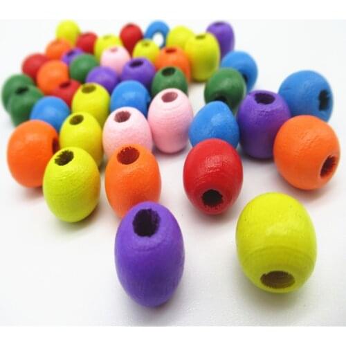 20g/bag 9*10mm mix color wooden round beads Environmental protection Natural wood beads Home decoration Handmade baby Crafts