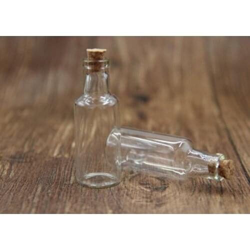 200pcs/lot 24*70mm 15ml Clear Glass Bottles With Cork Small Transparent Mini Empty Bottle Glass Vials Jars Container Drift Jars