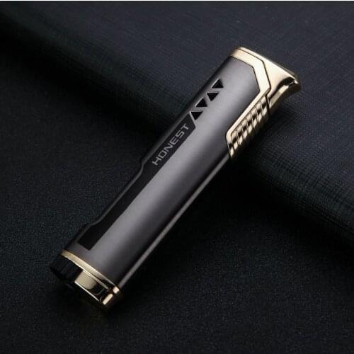 2021 New Portable Butane Turbo Lighter 1300C Blue Flame Mini Windproof Gas Lighter Metal Lighters Smoking Accessories Cigarettes