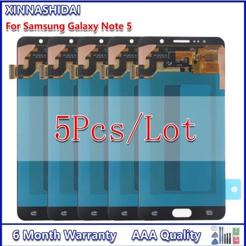5pieceLCD Display For SAMSUNG GALAXY Note 5 N9200 N920F N920G LCD Display Touch Screen Digitizer Assembly Replacement