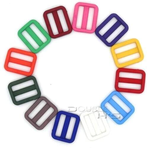 50pcs/lot 1" Colorful Triglides Adjust Buckle For Dog Collar Harness Backpack Strap Webbing 25mm