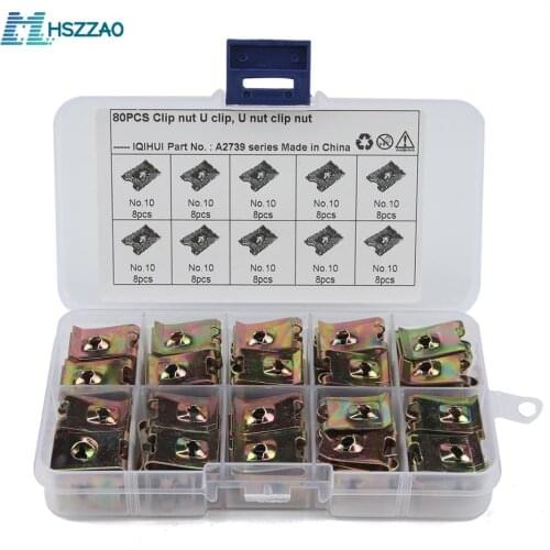 80 Pcs Speed Fasteners U Nuts Self Tapping Screw Spire U Clips Interior Trim Panels