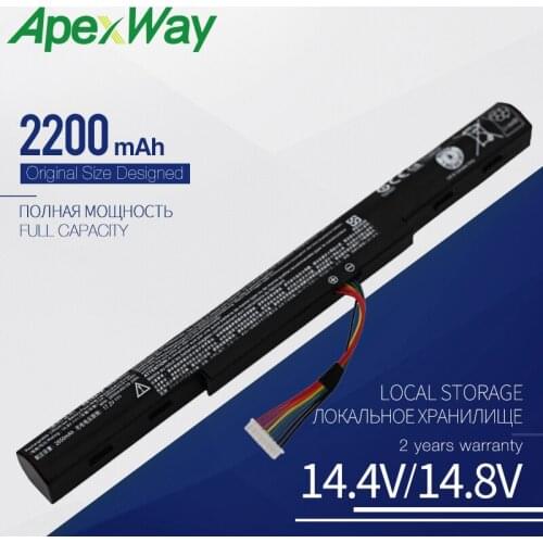 Apexway Laptop Battery for Acer Aspire E15 E5-475G E5-575 523G 553G 573G 575G 774G AS16A5K AS16A7K AS16A8K 2650 mAh 14.8V