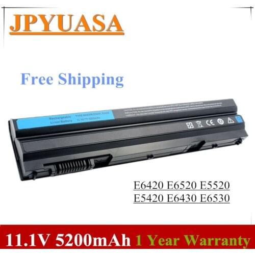 7XINbox 11.1V 5200mAh Laptop Battery T54FJ M5Y0X N3X1D P9TJ0 For Dell Latitude E6420 E6520 E5520 E5420 E6430 E6530 NHXVW P8TC7