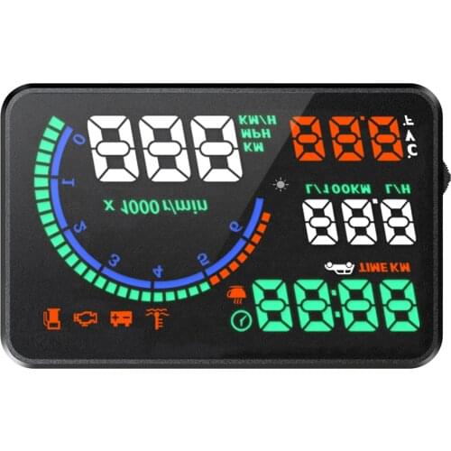 L8 5.5inch Car HUD Digital Speedometer Windshield Projector Head-Up Display For Cars That Comply With OBD2 Or EU OBD Standard