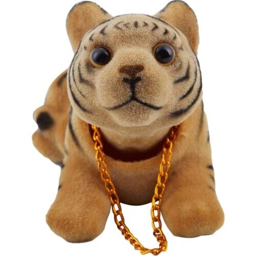 Car Bobbing Head Tiger Shape Nodding Dog Decor