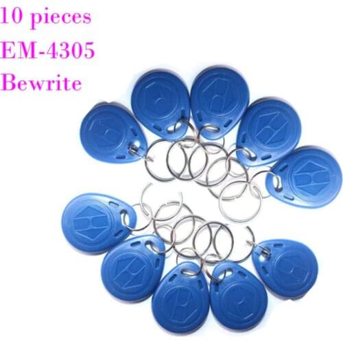 EM4305 Copy Rewritable Writable Rewrite EM ID keyfobs RFID Tag Key Ring Card 125KHZ Proximity Token Access Control Duplicate