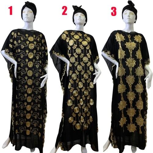 Chiffon Beads Black Kaftan Abaya With Scarfs Womens Muslim Prayer Robe Dubai African Dress Summer Party Traditional Maxi Cloth1