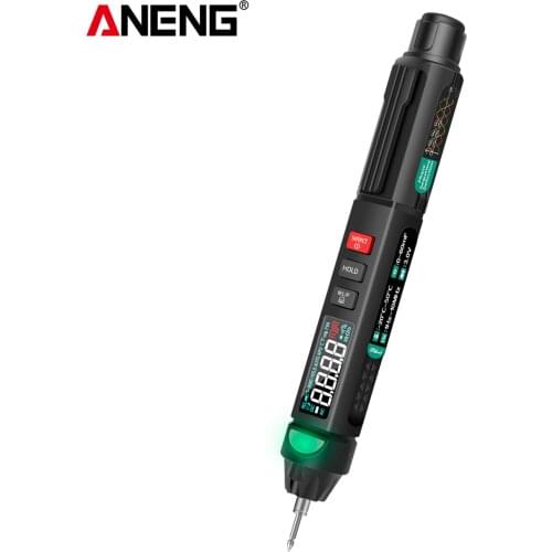 ANENG A3007 Digital Multimeter Tester Pen Meter 6000 Counts with LCD Display Backlight Flashlight Resistance Capacitance Test
