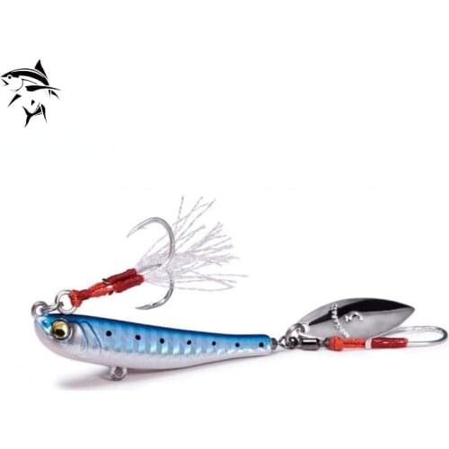 Jigging Bait with Spinner Spoon Fishing Lures 62mm 30g Jigs Trout Winter Fishing Hard Baits Tackle Pesca Makippa 30G