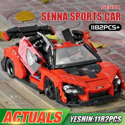 MOULD KING 10007 1182Pcs High-tech Car Toys The Senna Building Blocks Assembly Car Model Bricks Kids Christmas Gifts 6 Years