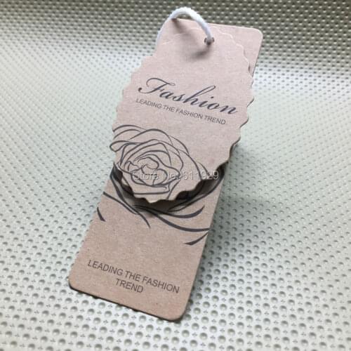Customize shape cutting labels/clothing oval kraft paper hang tags/garment printed tags/cardboard tags/clothing label/trademark