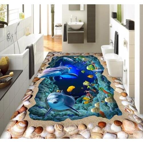 Floor wallpaper Ocean World dolphins Floor Picture